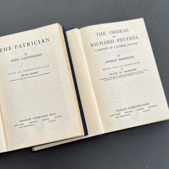 Vintage 2 Book Bundle Antique Lot The Patrician The Ordeal of Richard Feverel - Picture 3 of 16